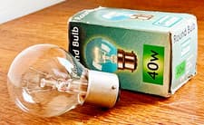 Image of Crompton 40W Dimmable Round Clear 45mmDIA BC Bayonet Light Bulb Tested & Working