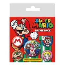 Image of Super Mario 5 Badge Pack Nintendo Fully Licensed