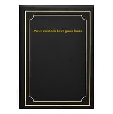 Image of Personalised Custom Text Self Adhesive Photo Album 20 sheets, 40 Sides. (Black)