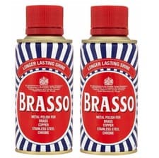 Image of 2x Brasso Liquid Metal Polish Brass Copper Chrome Stainless Steel Pewter 175ml