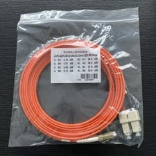 Image of Duplex 50/125 LC-SC OM3 Orange Fibre Fiber Cable 3m