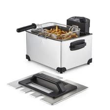 Image of GEEPAS 5L Deep Fat Fryer 2000W Triple Baskets Electric Stainless Steel UK New