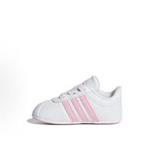 Image of adidas VL COURT 2.0 Infant Trainers Pink White F36603 UK 2K 3K 4K 5K
