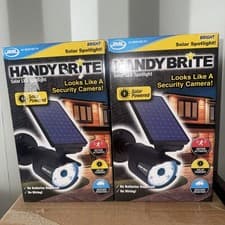 Image of Solar powered motion-activated LED security lights. A Pair