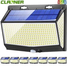 Image of 468 LED Solar Powered PIR Motion Sensor Lamp Outdoor Garden Security Wall Lights