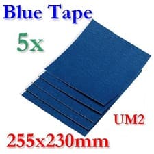 Image of 5x Blue Tape 255x230mm Adhesion Heat Resistant for Ultimaker 2+ 3+ UM2 Extended
