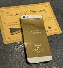 Image of 24KT GOLD PLATED IPHONE 5S MOBILE SMART CELL PHONE LIMITED EDITION