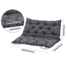 Image of Replacement 2/3 Seater Swing Hammock Chair Outdoor Garden Bench Cushion Seat Pad