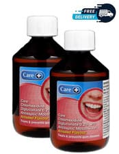 Image of Care+ Chlorhexidine Gluconate 0.2% Antiseptic Mouthwash Aniseed 300ml Pack of 2