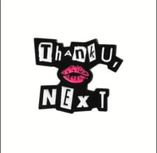 Image of Ariana Grande Inspired Thank You Next Enamel Pin Badge.