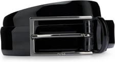 Image of Boss Mens Carmello Black Patent Leather Belt Size 85cm ( Fits 30”) New