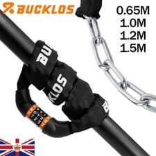 Image of Bicycle Chain Lock Zinc Alloy Anti-theft 0.65-1.5M Universal Chain Gate Locks UK