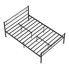 Image of NEW Strong Double Bed 4.5Ft Metal Bed Frame Bedroom Furniture 190X135CM Black