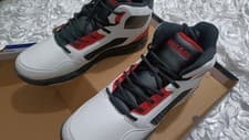 Image of Shaq Trainers White/Black/Red, Size UK 10.5