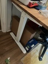 Image of Electric Height Adjustable standing desk frame - white - unboxed for photos only