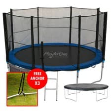 Image of 6FT 8FT 10FT 12FT 14FT 16FT Trampoline + Safety Net Enclosure Ladder Rain Cover