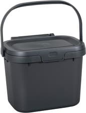 Image of Addis 4.5L Food Waste Compost Caddy Kitchen Storage Recycling Bin Metallic