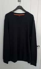 Image of Hugo Boss Navy Blue Cotton-Terry Westart Navy Sweatshirt - Size XL