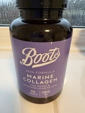 Image of BOOTS SKIN FORMULA MARINE COLLAGEN 90 TABLETS 1000MG NEW AND SEALED BOTTLE