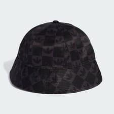 Image of Adidas Adults Unisex Monogram Bucket Hat ‘Black’ - Size OSFL (Large)