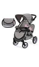 Image of Doll Pram Twin Bayer Design with Bag Buggy Double Pushchair Stroller for Dolls