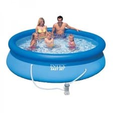 Image of Intex 8ft 10ft 12ft 15ft Easy Set Round Swimming Pool with Pump Filter
