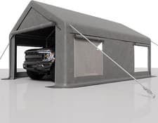 Image of Carport Canopy 13x25ft Garage Tent Shelter Heavy Duty w/ Roll-Up Window Door GB