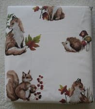 Image of Watercolour Natural Woodland Cute Forest Animals Duvet Bedding Bed SET DOUBLE