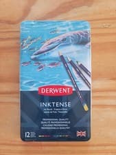 Image of Derwent Inktense, Ink Colour Pencil (Tin) - Set of 12 (NEW)