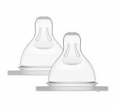 Image of MAM Extra Slow Flow Teats Size 0 Suitable For Newborns Skinsoft Silicone