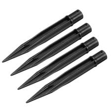 Image of 4pcs Solar Lights Spikes 150mm Ground Stakes for Garden Pathway Landscape Lamp