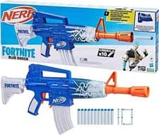 Image of NEW BOX Nerf Fortnite Blue Shock Motorized Blaster 10 Elite Darts Inc BONUS CODE