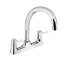 Image of Bristan Lever Chrome Plated Deck Sink Mixer Kitchen Taps - VAL2 DSM C CD