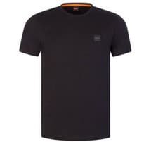 Image of Hugo Boss Mens T-Shirt Tales Crew Neck Logo Branded Jersey BOSS Tee in Black