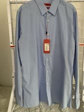 Image of Hugo Boss Men's Blue Shirt Size 41/16 Large New With Tags