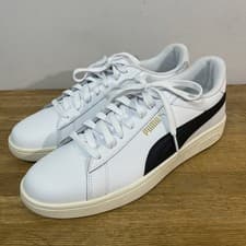 Image of PUMA White Smash 3.0 Low Trainers 9.5 Uk New