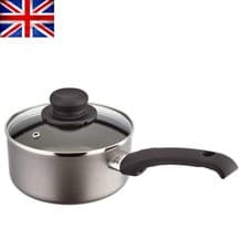 Image of Elegant 16cm Non-Stick Saucepan - 1.2L with Vented Glass Lid & Stay Cool Handle
