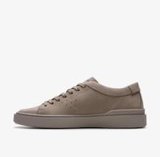 Image of Clarks Mens Craft Swift Grey Nubuck Trainers Nubuck Sports Size 7