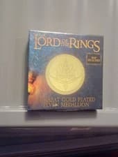 Image of Lord Of The Rings Limited Edition 24 Karen Gold Plated Elven Medallion New (A2)