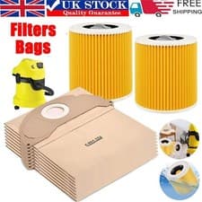 Image of Hoover Filters Bags Vacuum Replacement Filter for Karcher WD2 WD3 MV2 MV3 WD1