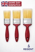 Image of 3 Pack Paint Brush Set Decorating Brushes DIY Painting Professional Fine Bristle