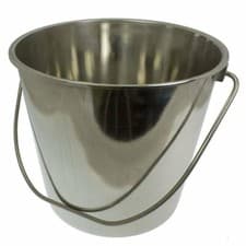 Image of Stainless Steel Metal Heavy Duty Garden Bucket 12 Litre
