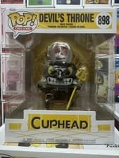 Image of Funko Pop! Deluxe Cuphead Devil's Throne Vinyl Figure #898 New Boxed
