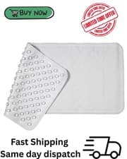 Image of Croydex Bath Mat - Anti-Mould Non Slip Mats for inside Bath, M, White | uk