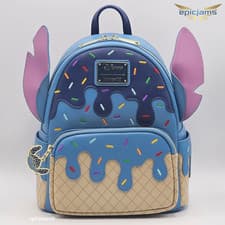 Image of Loungefly Disney Lilo & Stitch Ice Cream Figural Cosplay Mini Backpack New