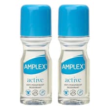 Image of Amplex Active Anti-perspirant Deodorant Roll-On 50ml - Pack of 2