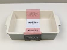 Image of Mason Cash Innovative Kitchen 31.5cm Lasagne Dish | Grey & Cream Stoneware with