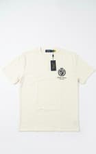 Image of Polo Ralph Lauren T-Shirt Men's Large Ivory Crest Logo Short Sleeve Skater NWT