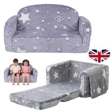 Image of Kids Sofa Bed Fold Out Toddler Armchair Couch Convertible Lounge Soft Plush UK