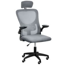 Image of High Back Ergonomic Office Chair Mesh Back Desk Chair Lumbar Support Flip-up Arm